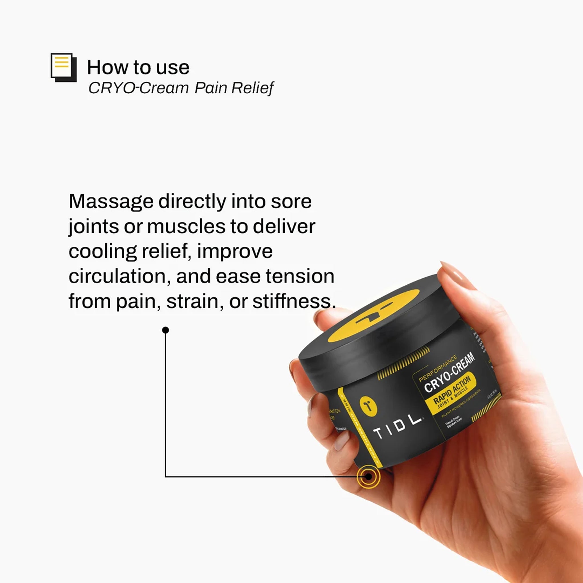 TIDL Cryo Cream how to use tips