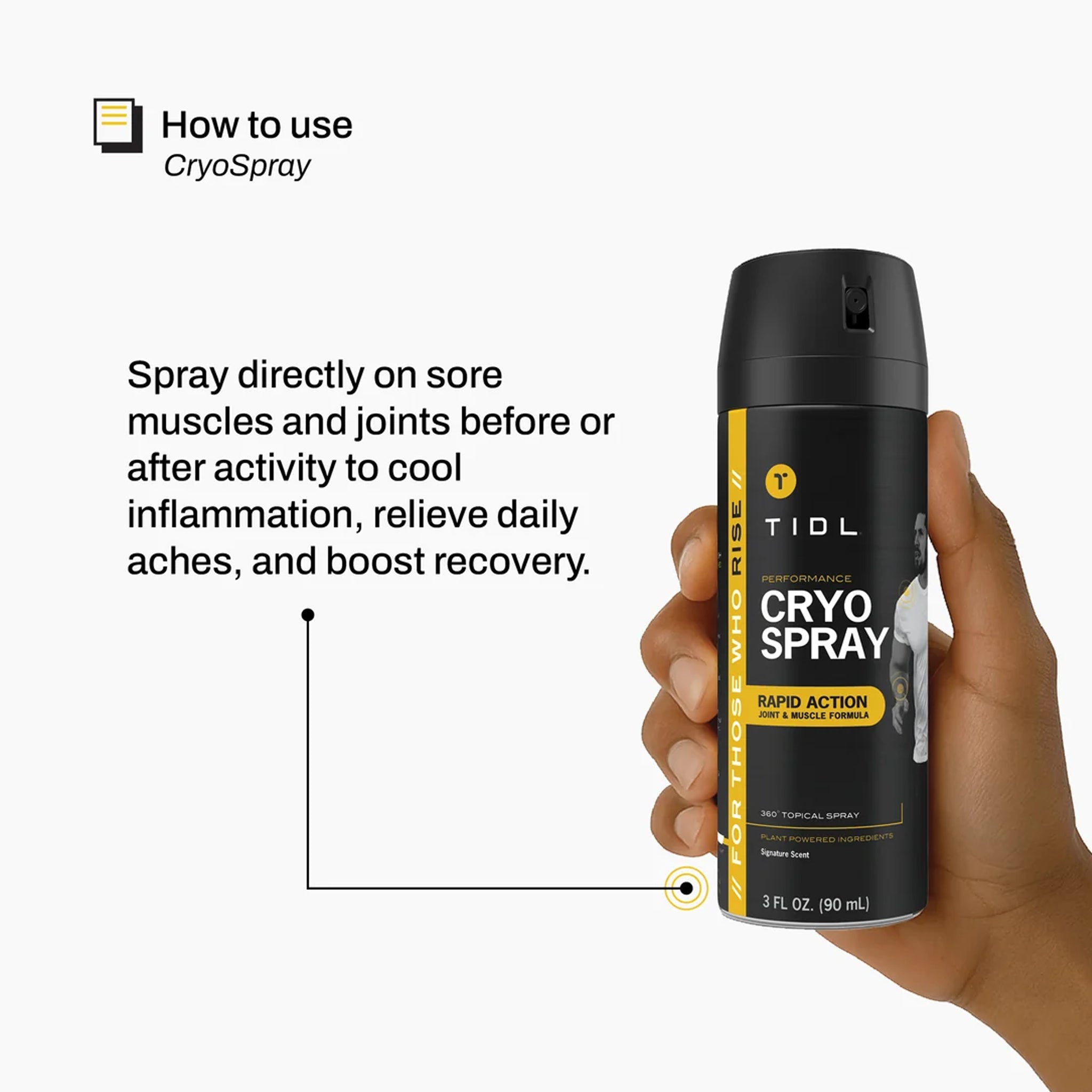 TIDL Cryo Spray how to use guide