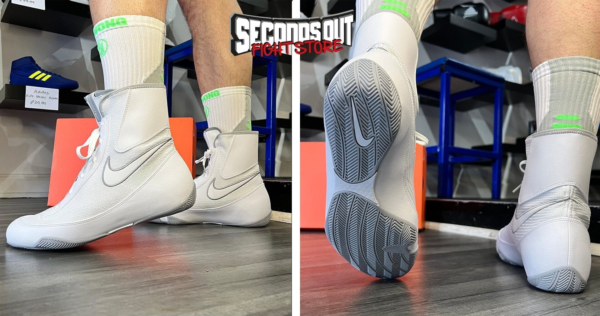 Nike V2 Machomai Boxing Boots Up Close