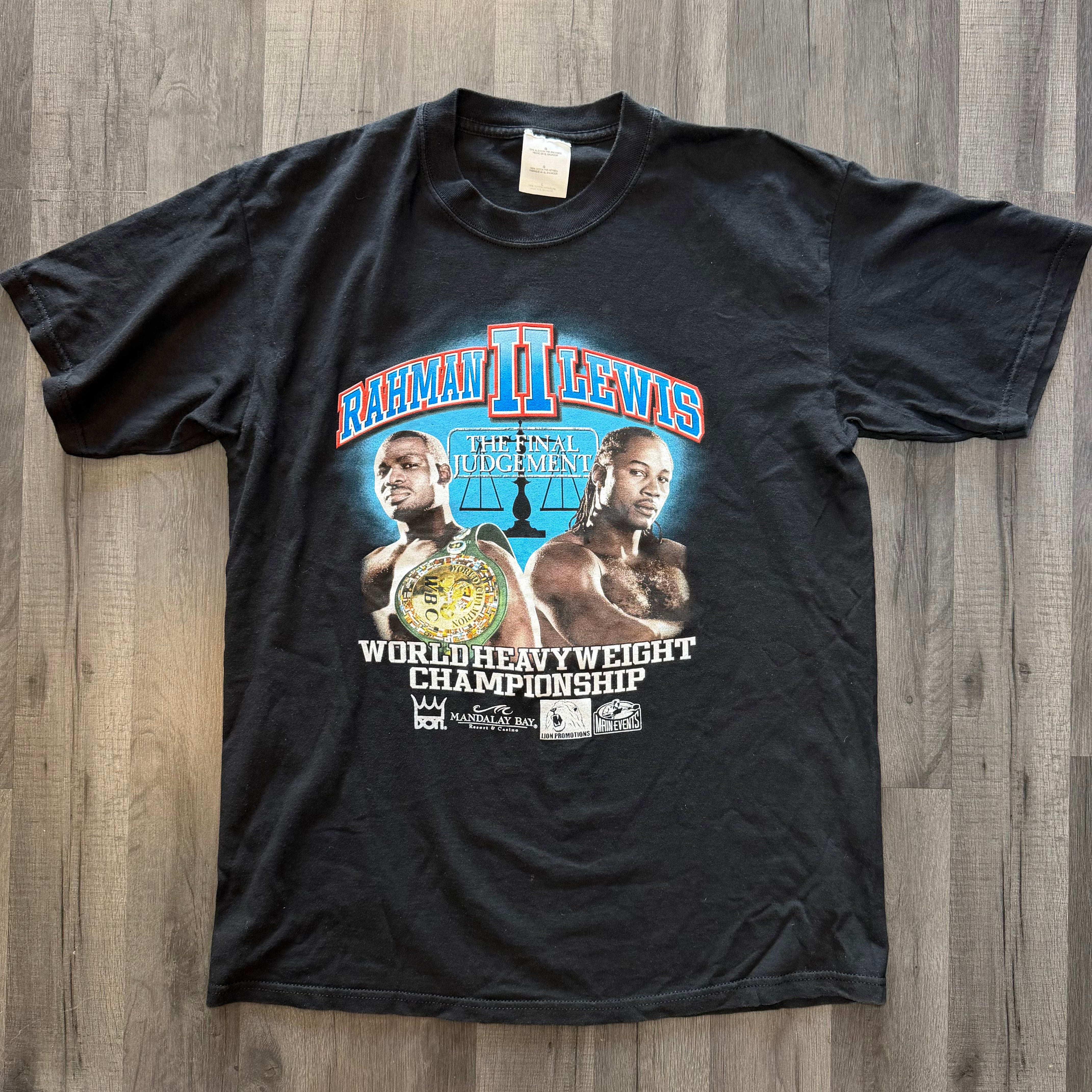 Lennox Lewis vs Hasim Rahman 2 Fight T-Shirt (Size Large)