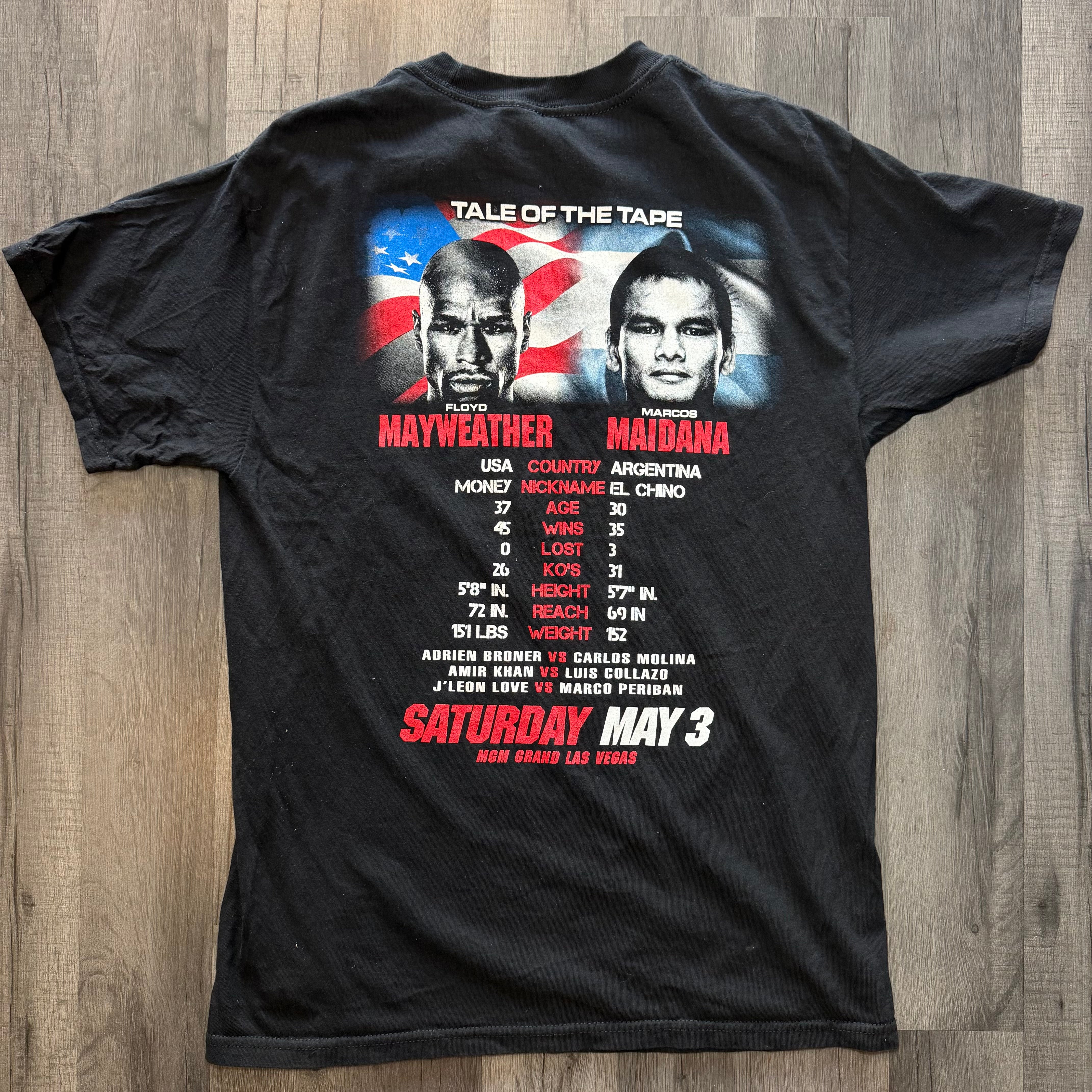 Floyd Mayweather Vs Marcos Maidana Fight T-Shirt (Size Medium)