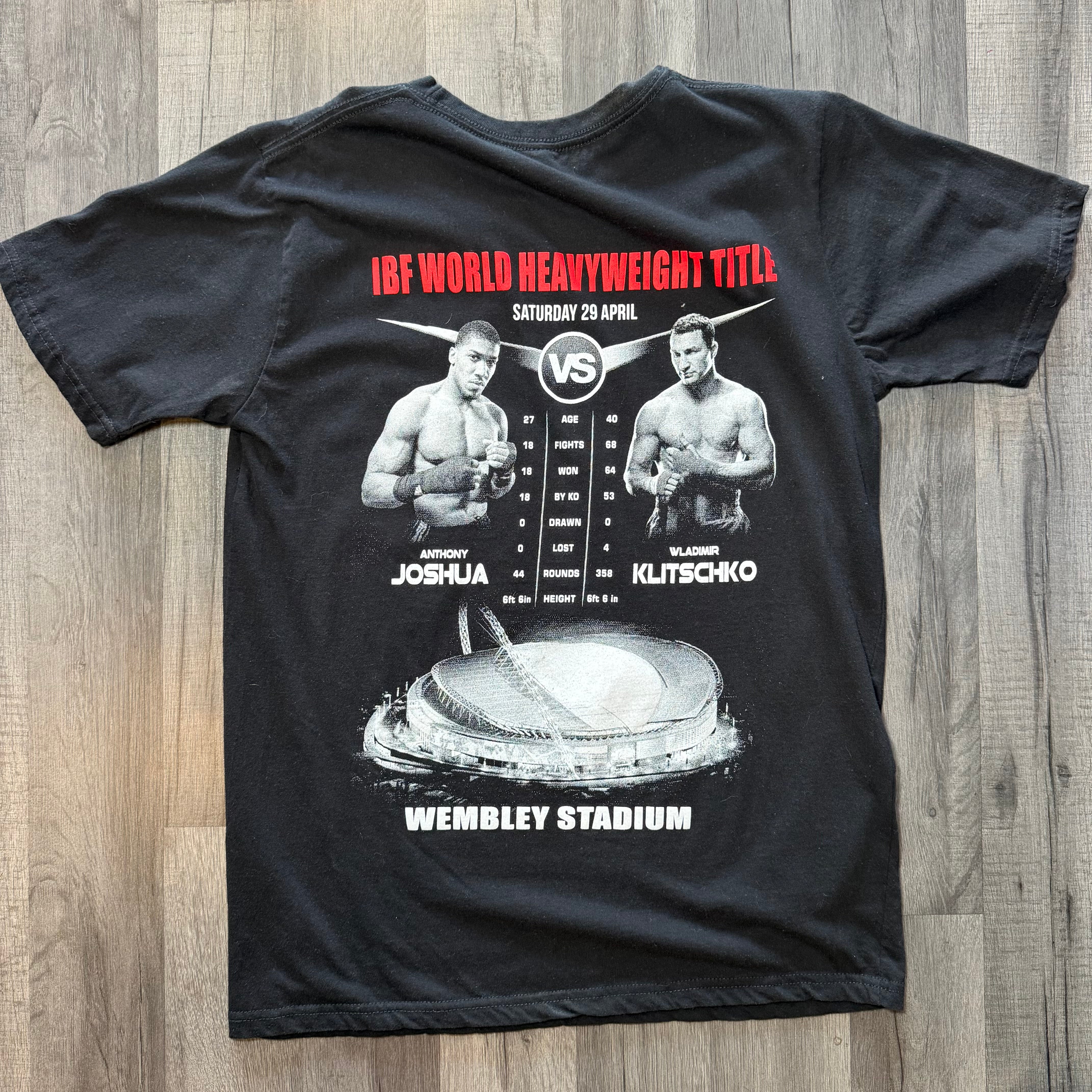 Anthony Joshua Vs Wladimir Klitschko Fight T-Shirt (Size Medium)