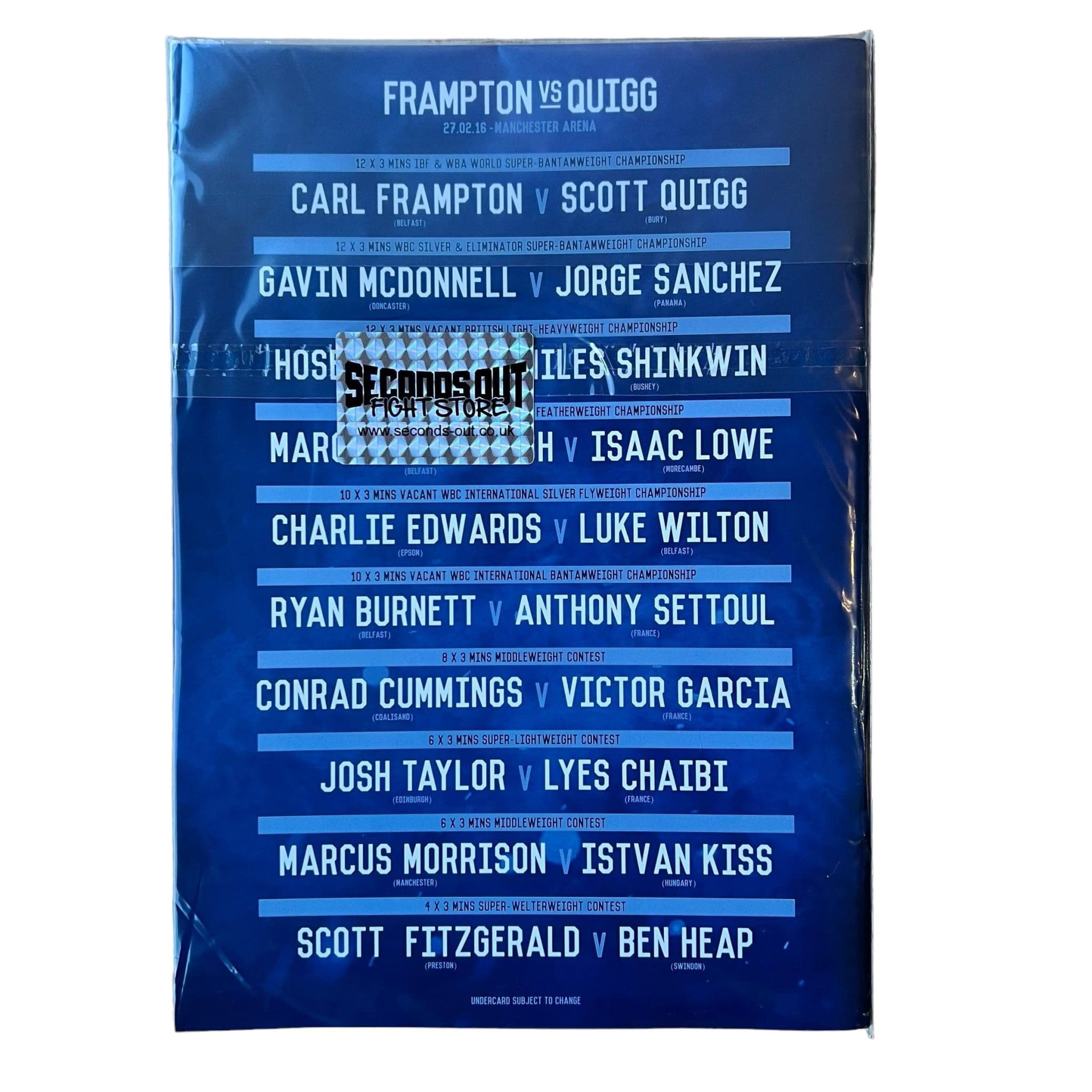Carl Frampton Vs Scott Quigg - Programme