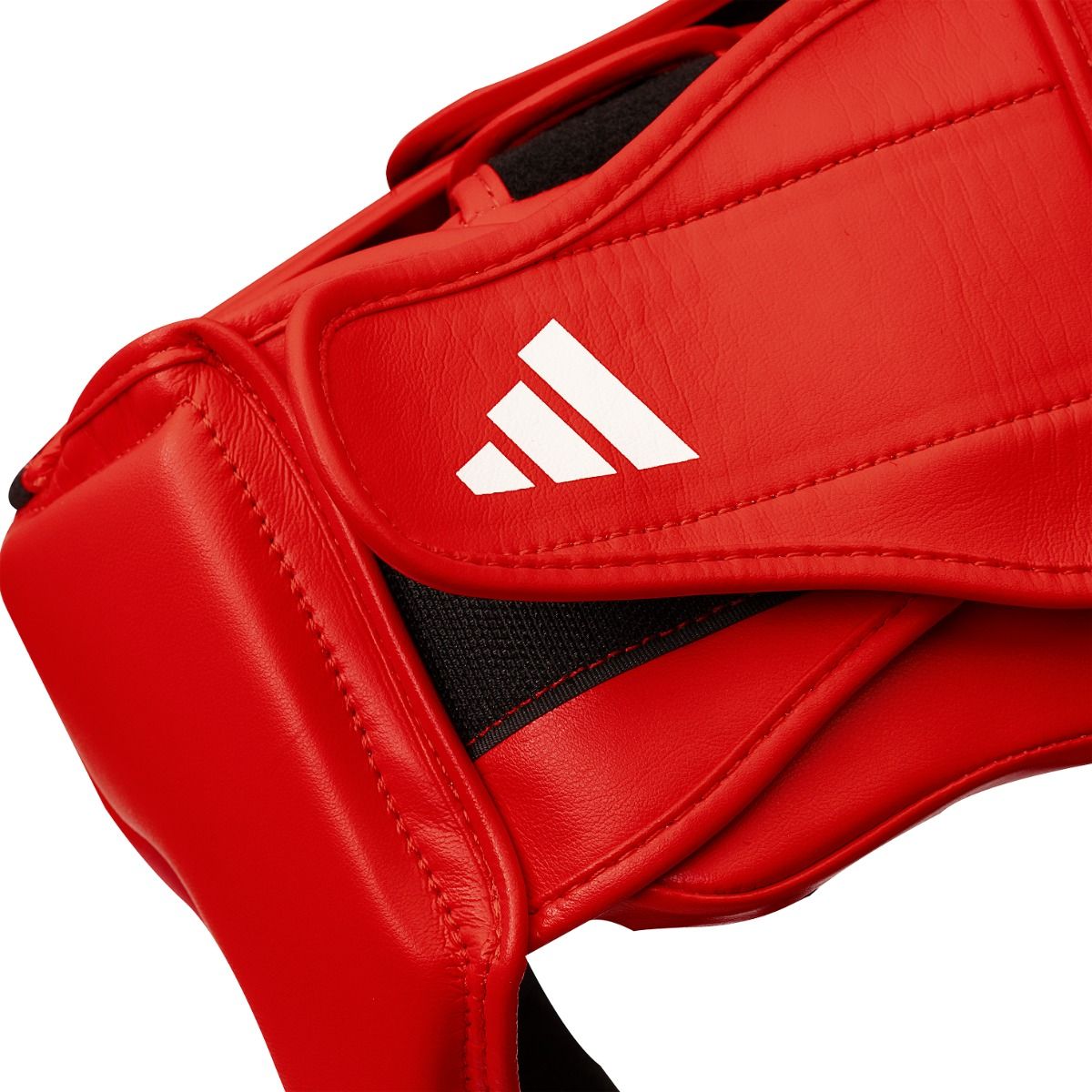 adidas iba training head guard red open face design with white adidas logo