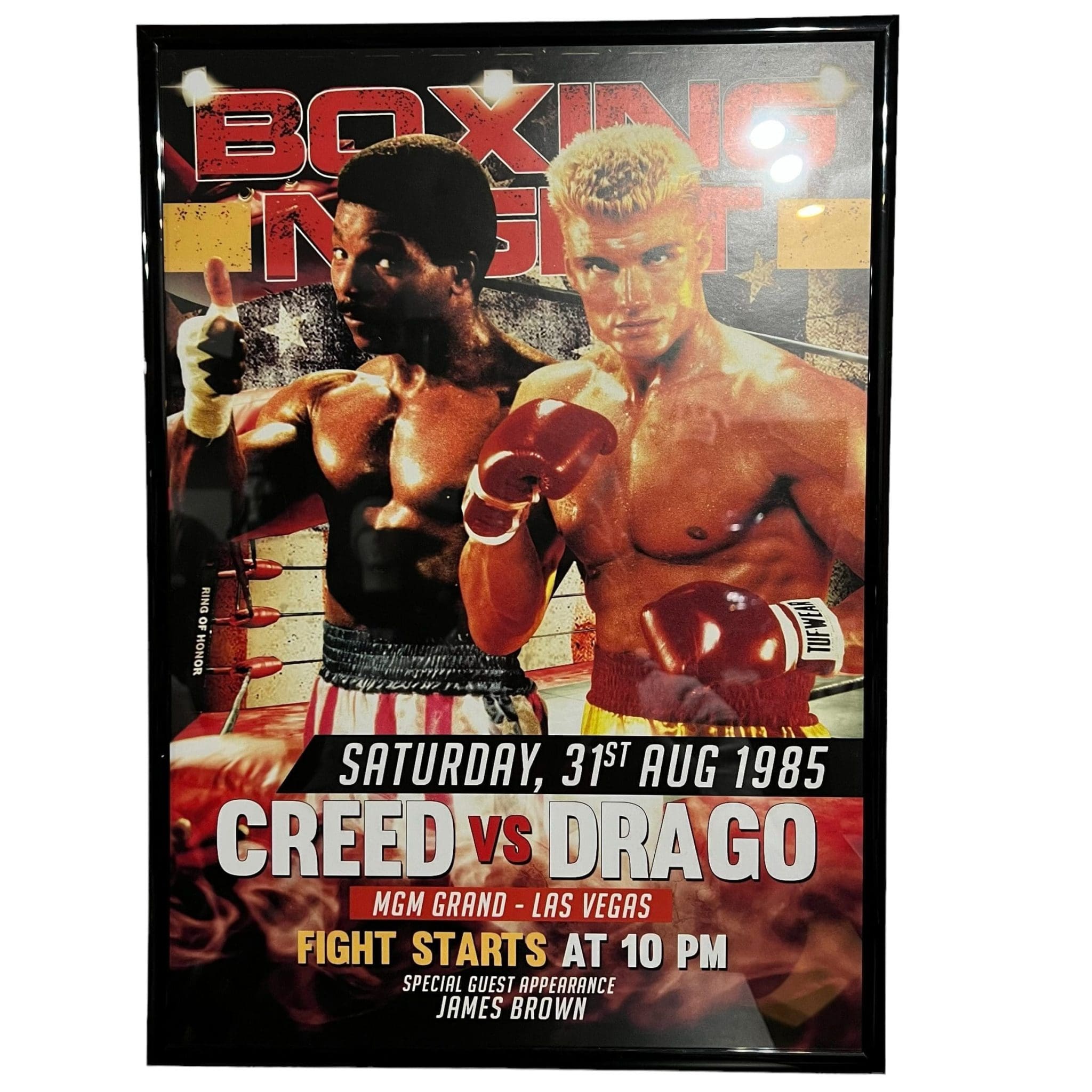 Apollo Creed Vs Ivan Drago Fight Poster