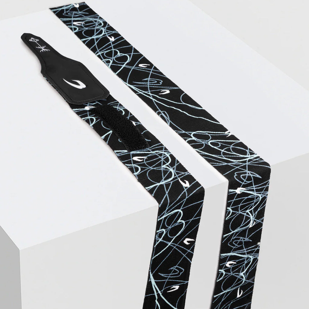 boxraw 4.5m hand wraps thought action colour black white pattern