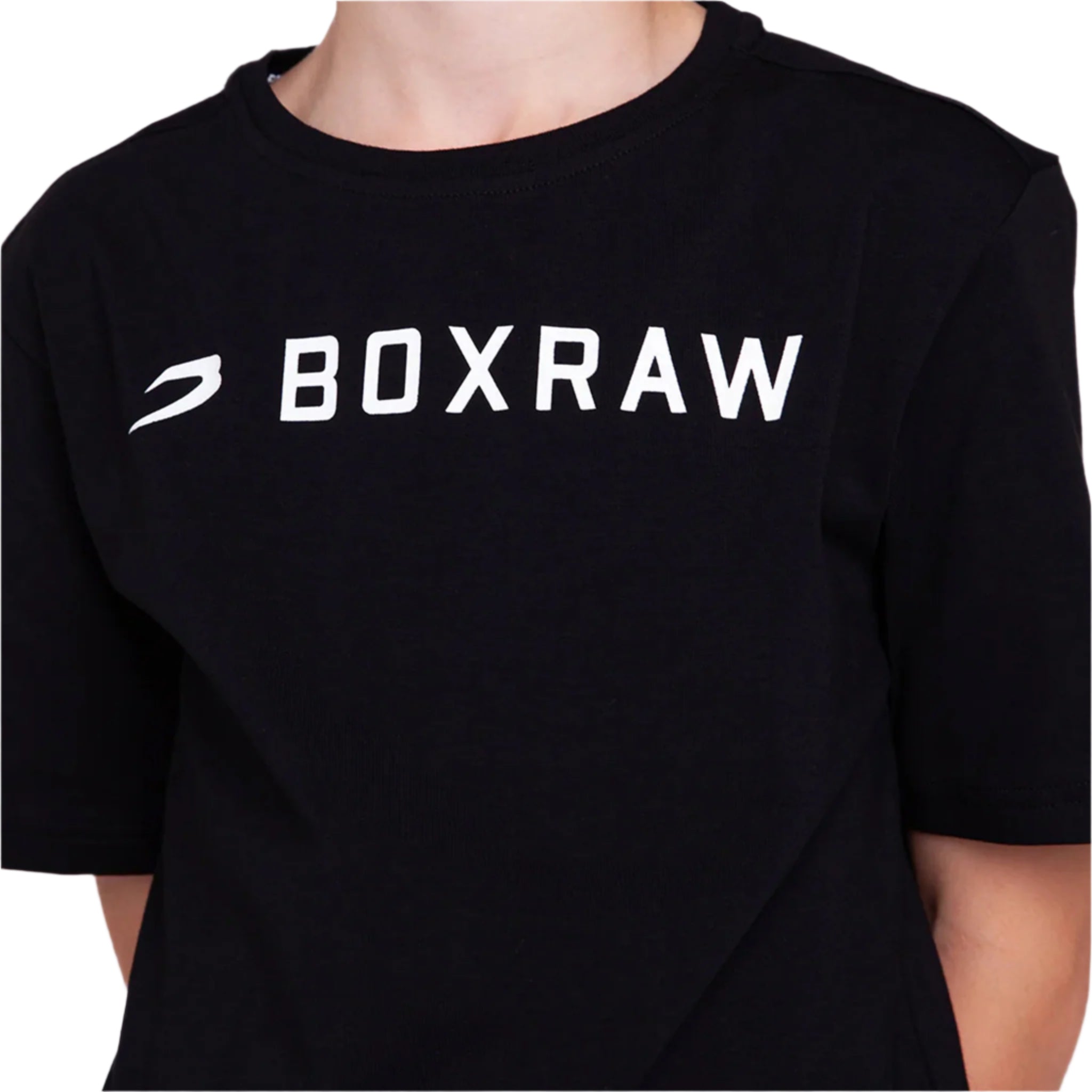 BOXRAW Kids A.B.C. T-Shirt black with white BOXRAW logo across chest