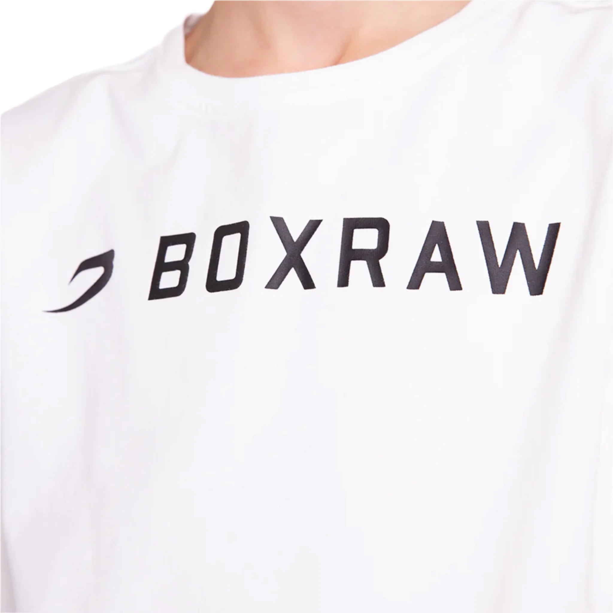 BOXRAW Kids A.B.C. T-Shirt white with black BOXRAW logo across chest