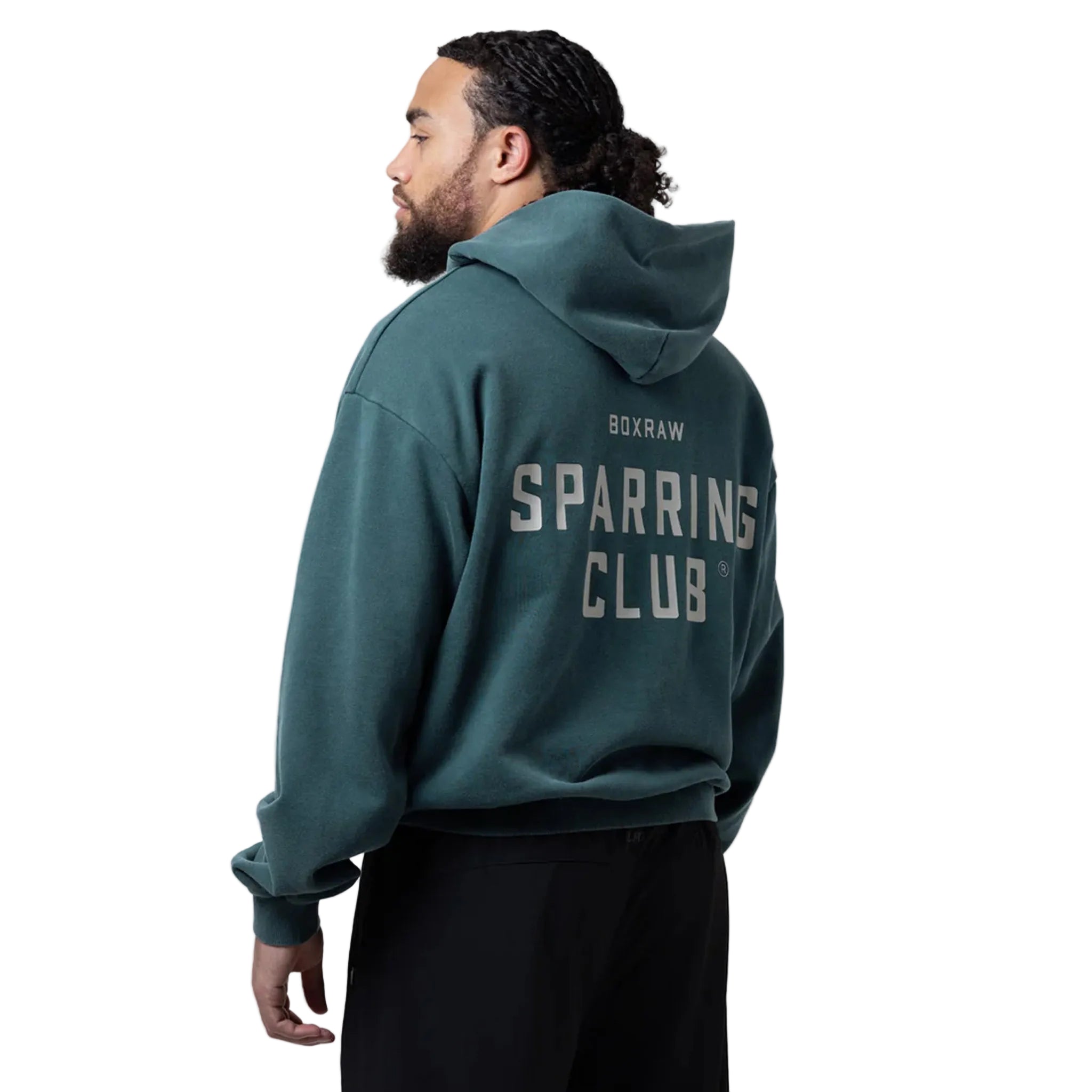 boxraw sparring club hoodie washed teal