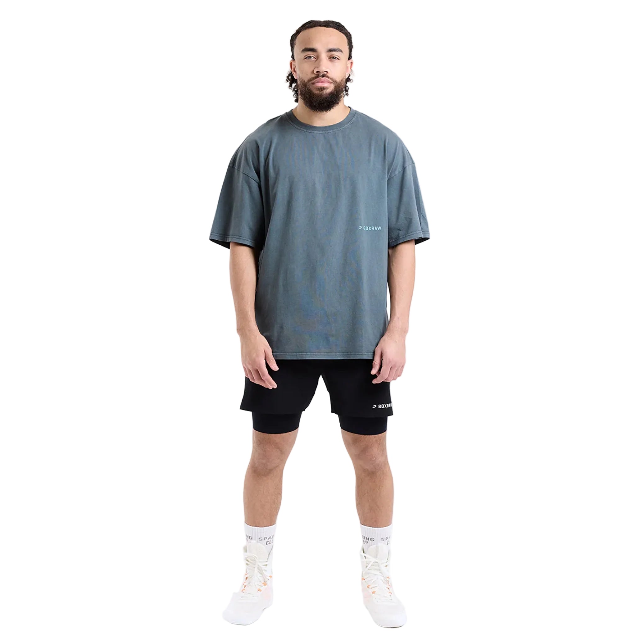 BOXRAW Sparring Club Oversized tshirt washed charcoal