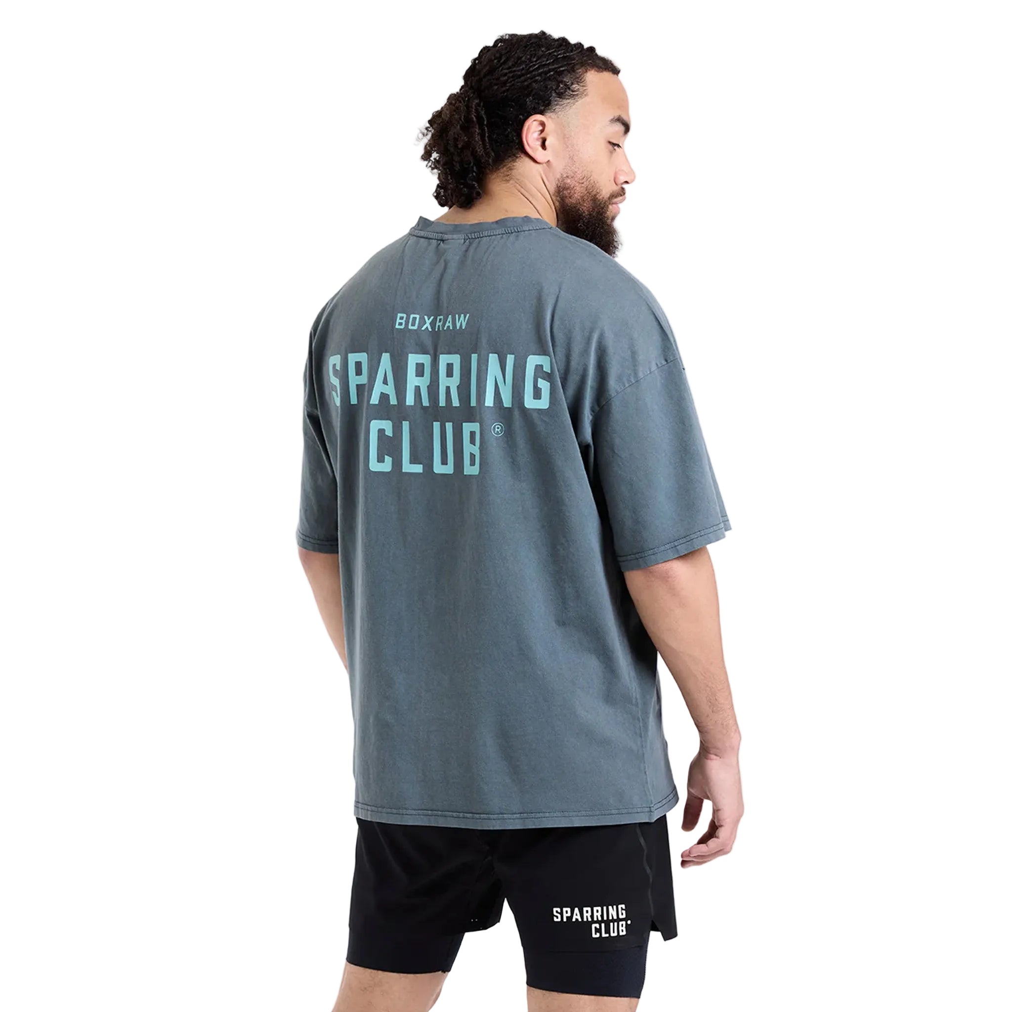 BOXRAW Sparring Club Oversized tshirt washed charcoal