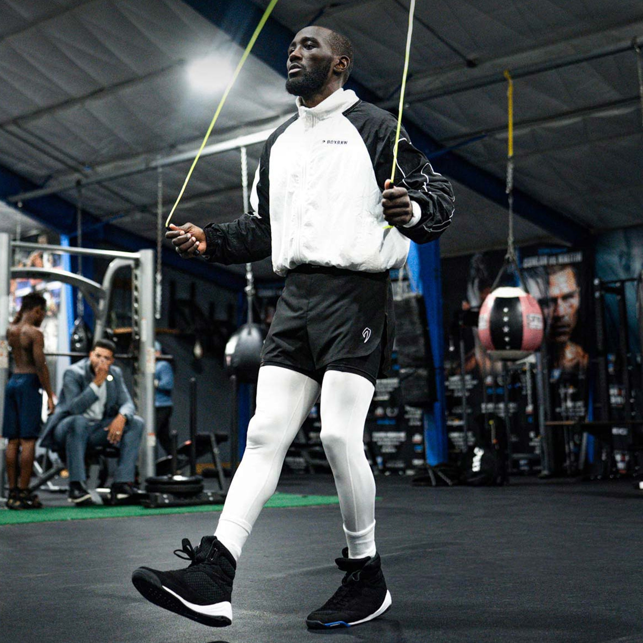 Terence Crawford wearing BOXRAW Tunero 2-in-1- Shorts Black