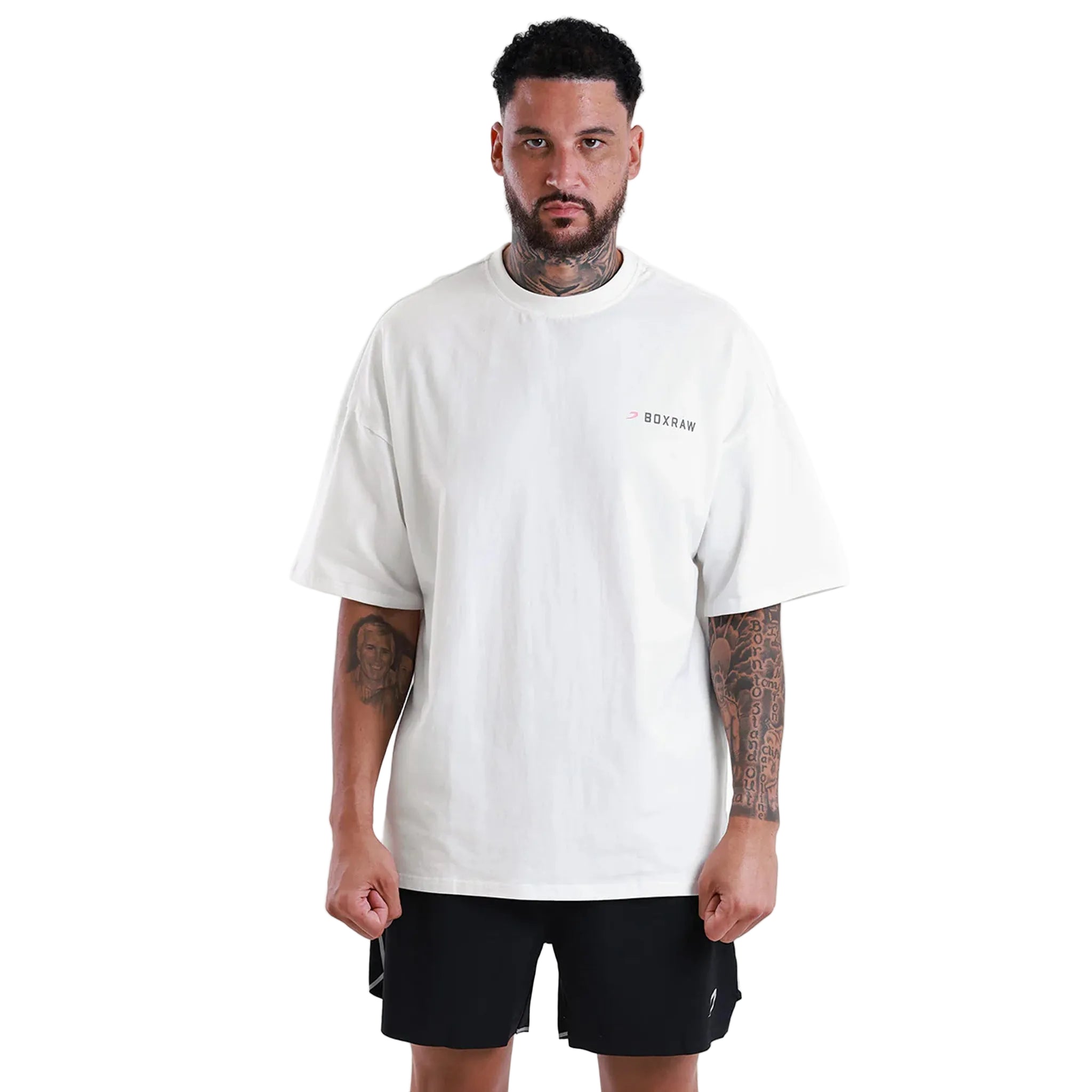 boxraw we dont play boxing t-shirt white pink