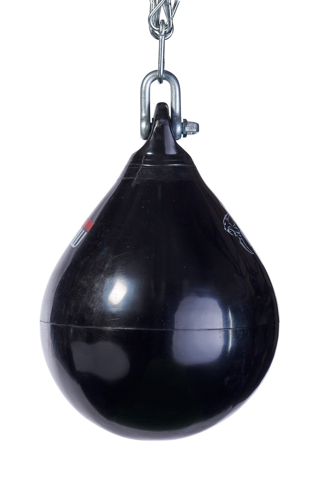 carbon claw water bag punch bag black with white and red Carbon Claw logo