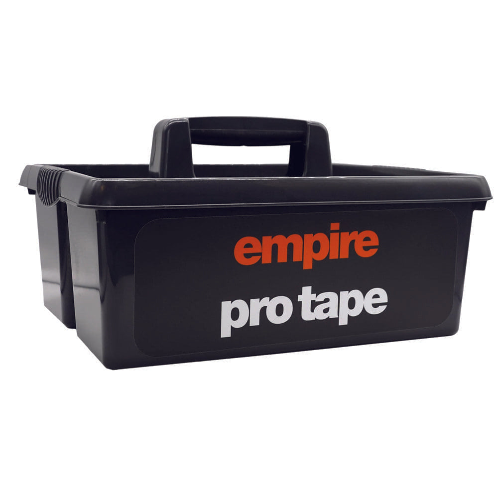 Empire Pro corner tote bucket. Black with Empire Pro Tape branding in white and orange