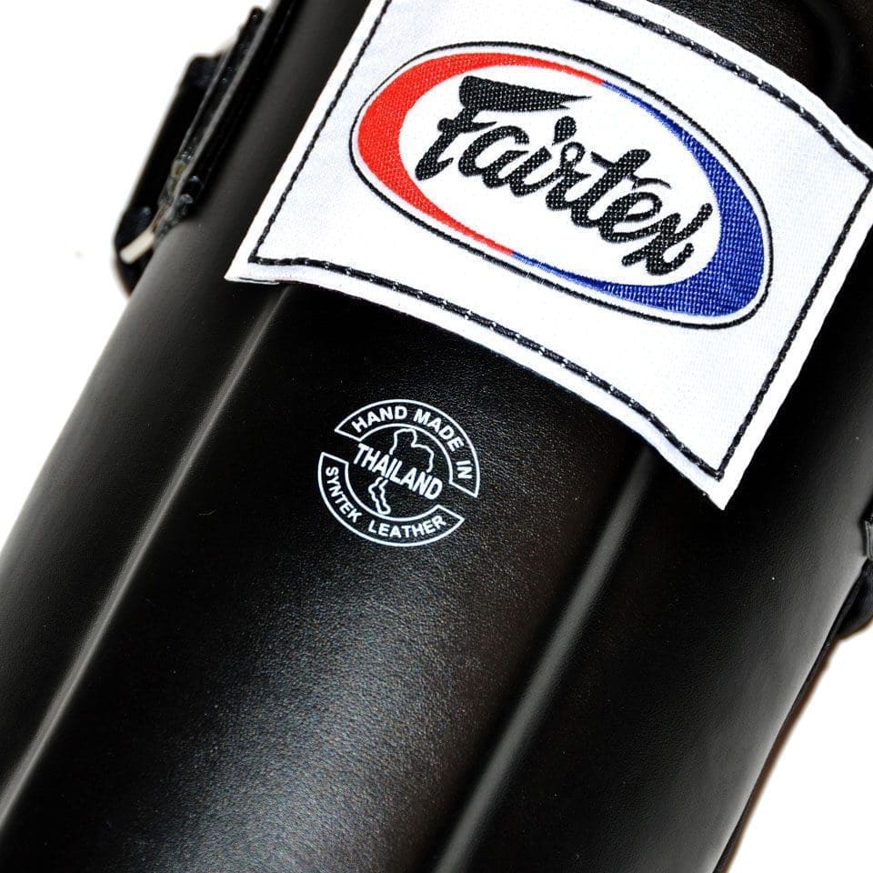 Fairtex Sp3 Muay Thai Shin Guards Black with Fairtex Logo