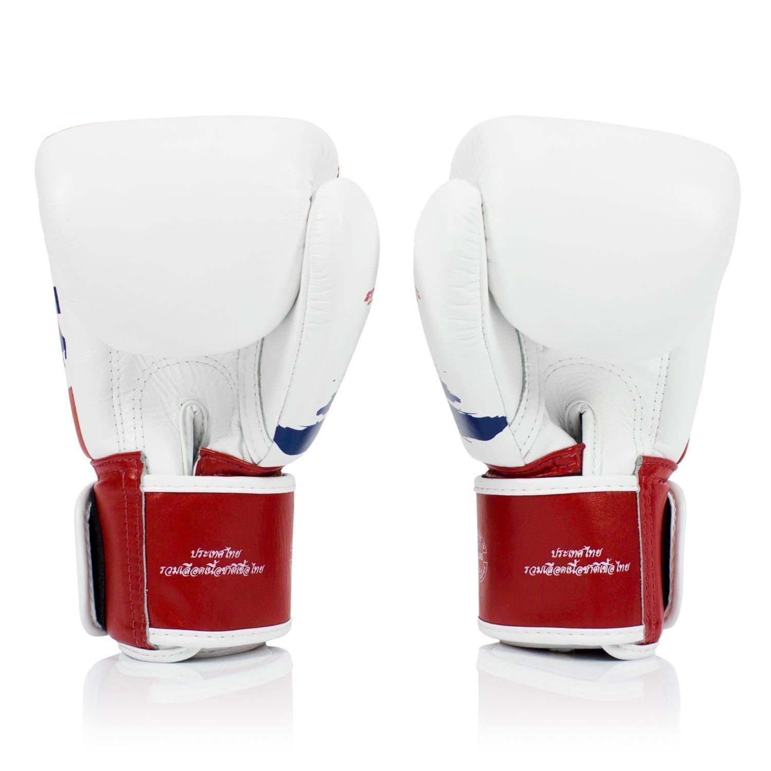fairtex thai flag boxing gloves bgv1-t model blue, white, red