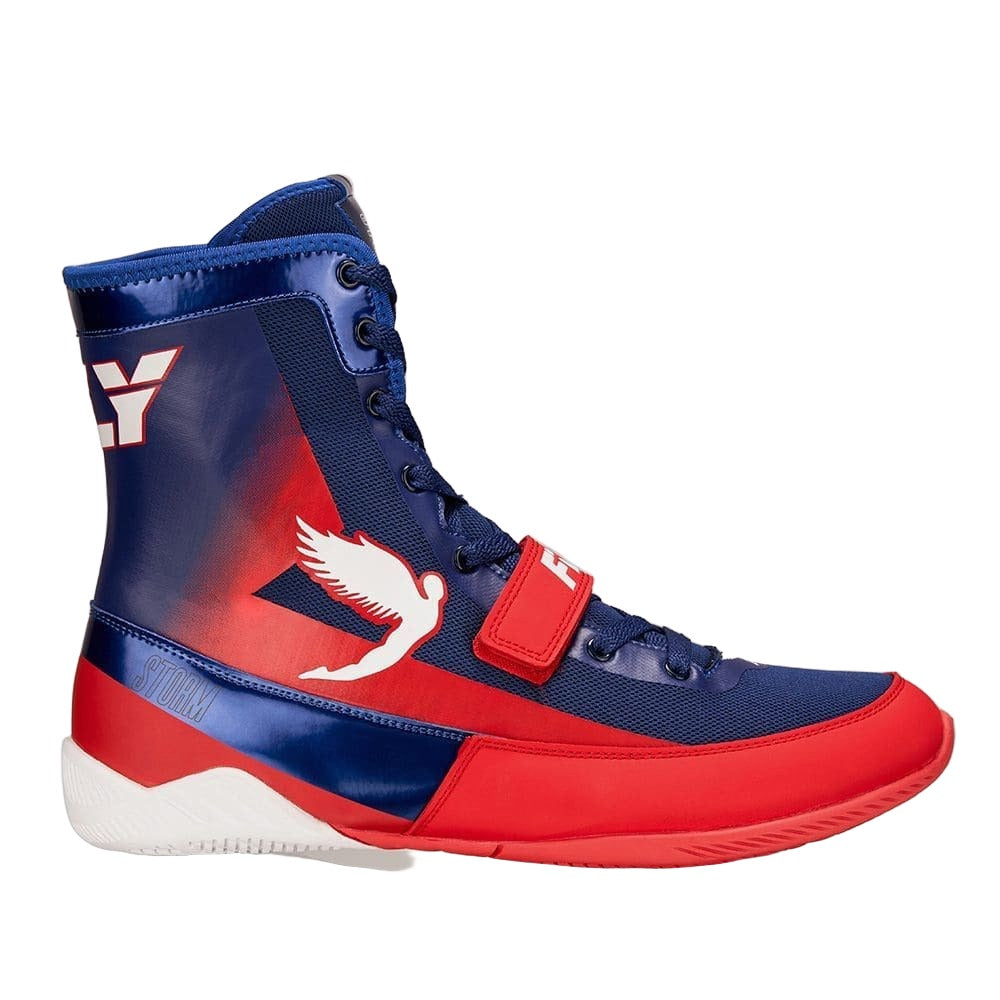 Fly Storm Boxing Boots Blue Red White