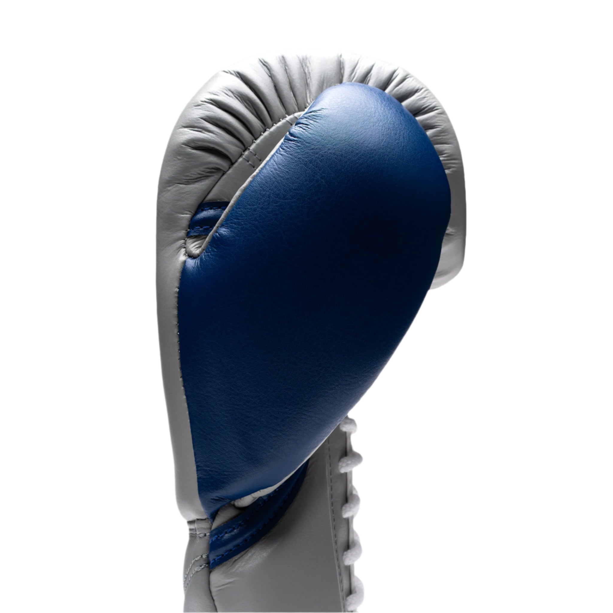 fly superlace x 2 gloves grey/space blue with blue thumb side view