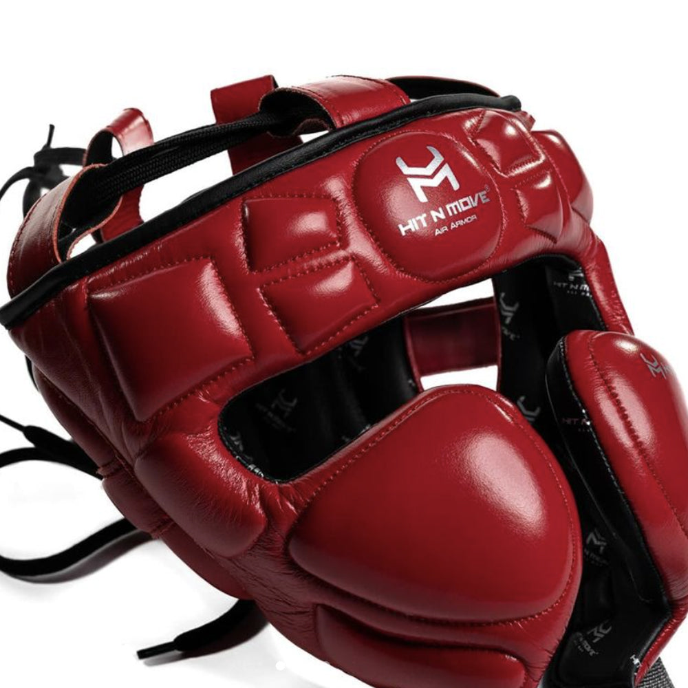 hit n move air armour head guard red cheek protection boxing
