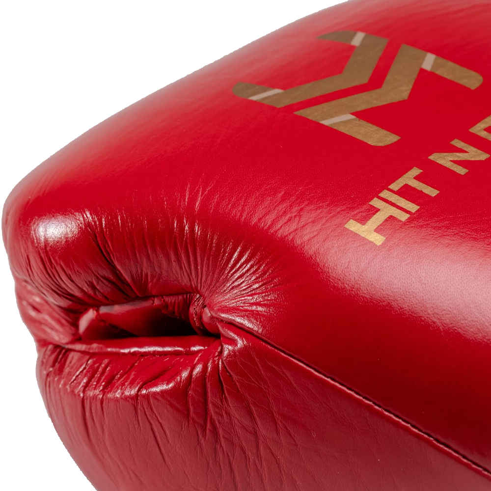 Hit n Move All Day Pro Balance Lace up Boxing Gloves with gold Hit n Move branding