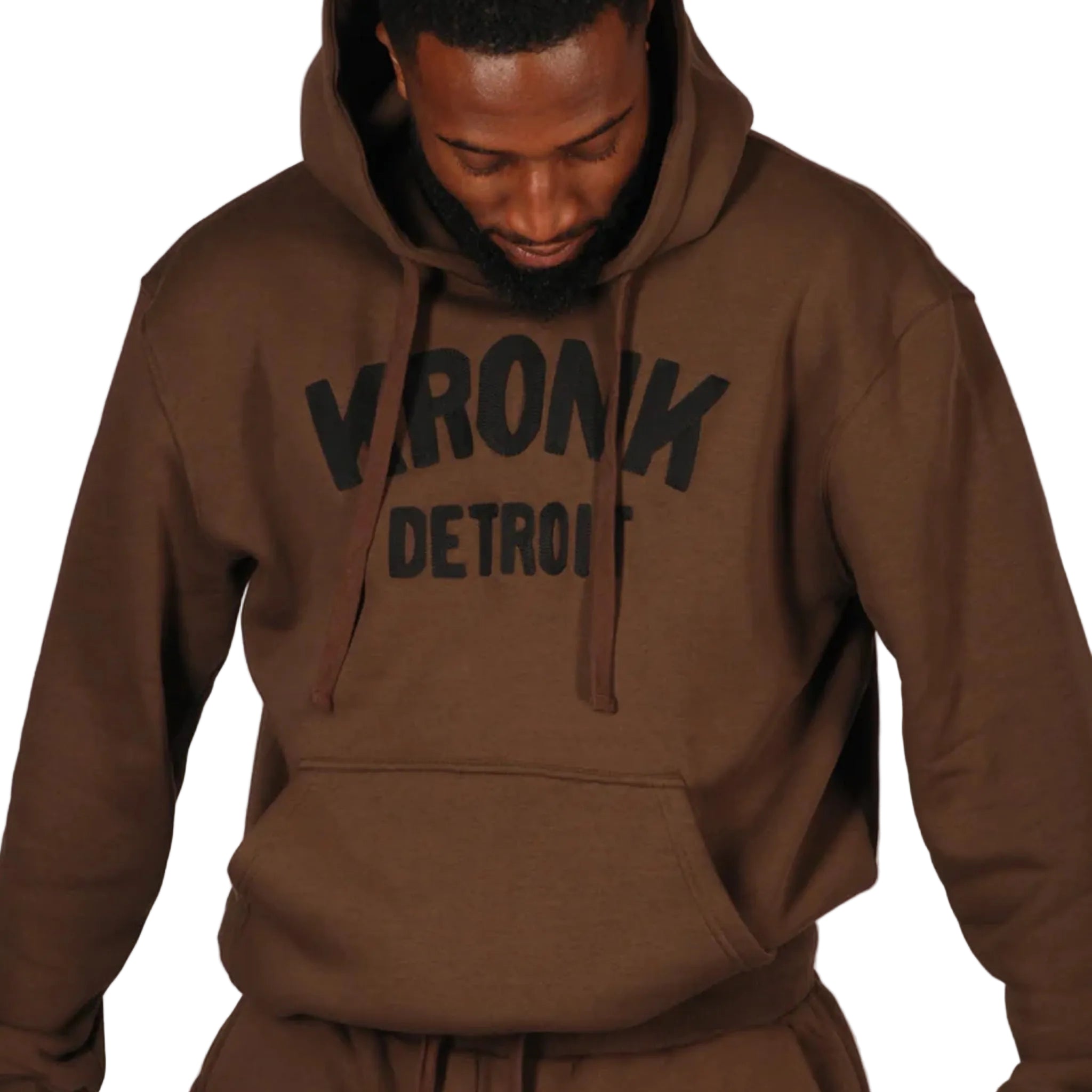 Kronk Detroit Chain Stitch Hoody brown