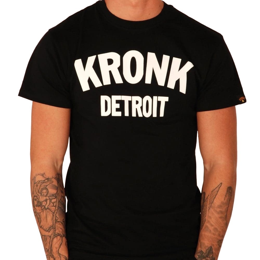 Kronk Detroit T-Shirt Black with White Kronk Detroit Text