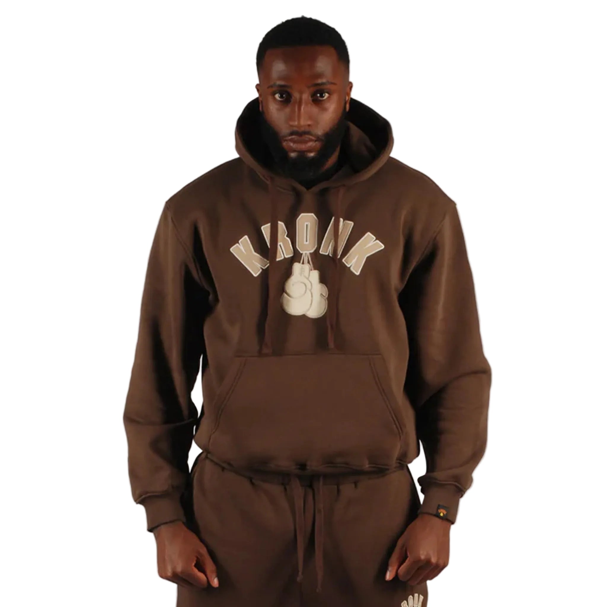 Kronk Gloves Applique Hoody brown
