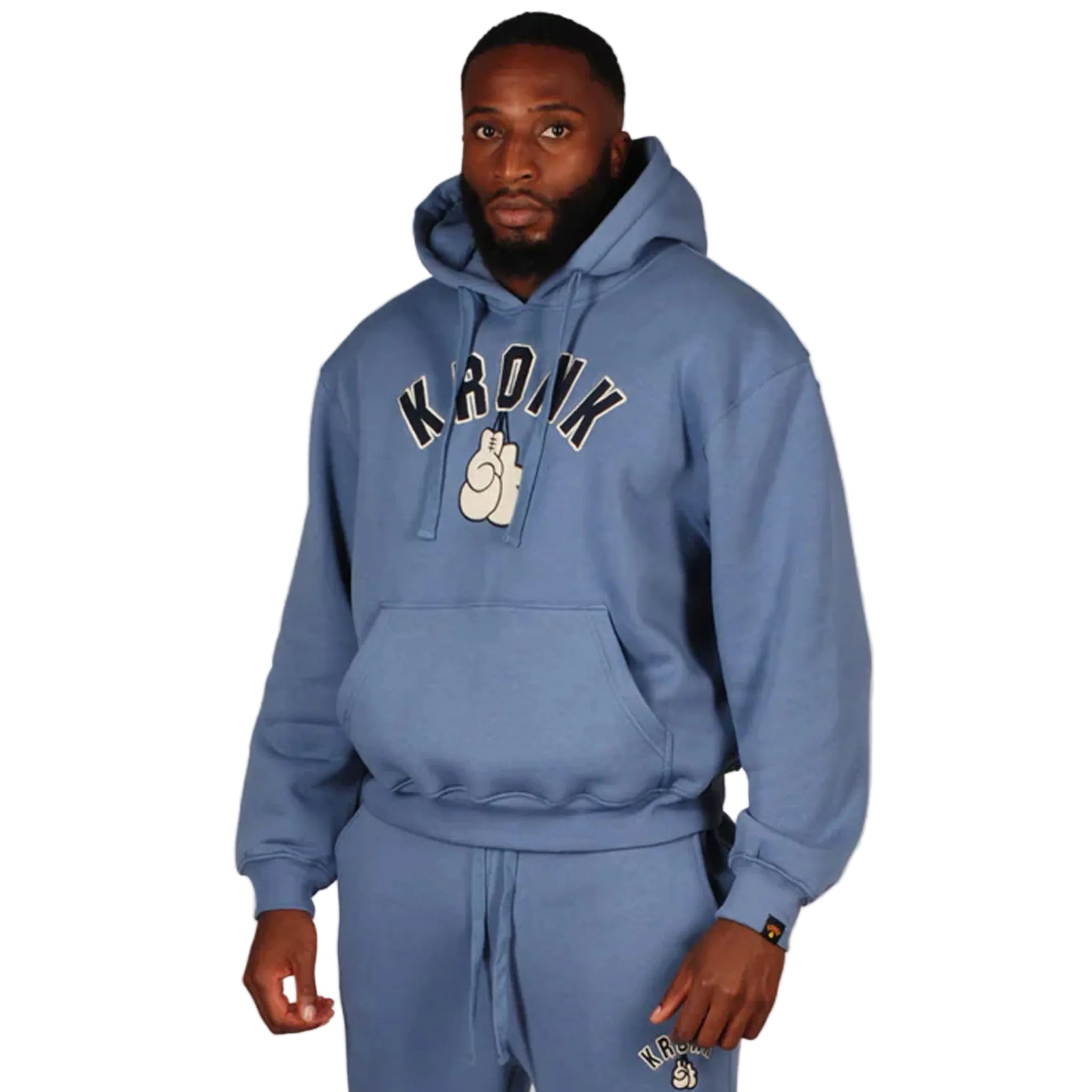 Kornk Gloves Applique Hoody Sky Blue
