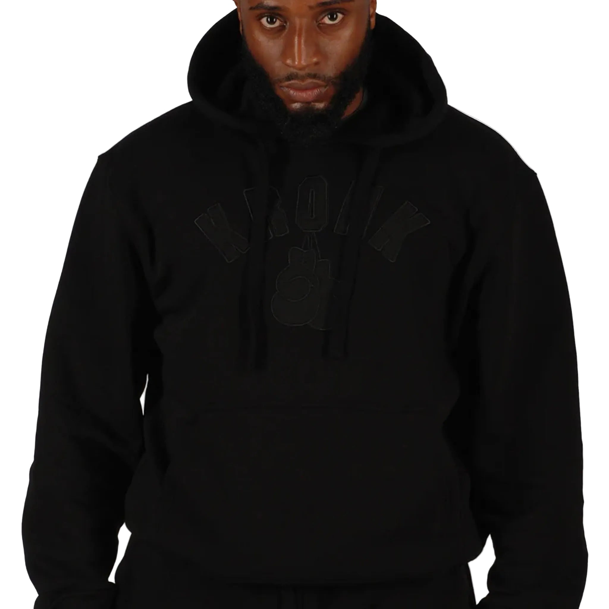 Kronk Gloves Applique Loose Fit Hoody Black on Black