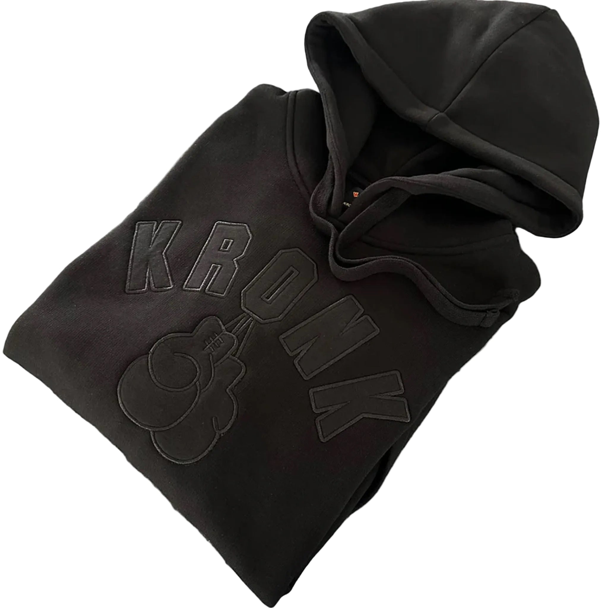 Kronk Gloves Applique Loose Fit Hoody Black on Black