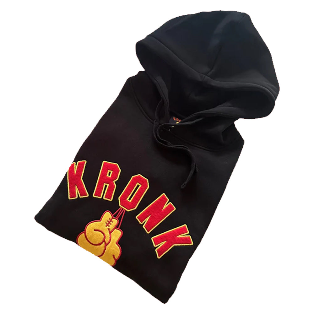 Kronk Gloves Applique Hoody Loose Fit black