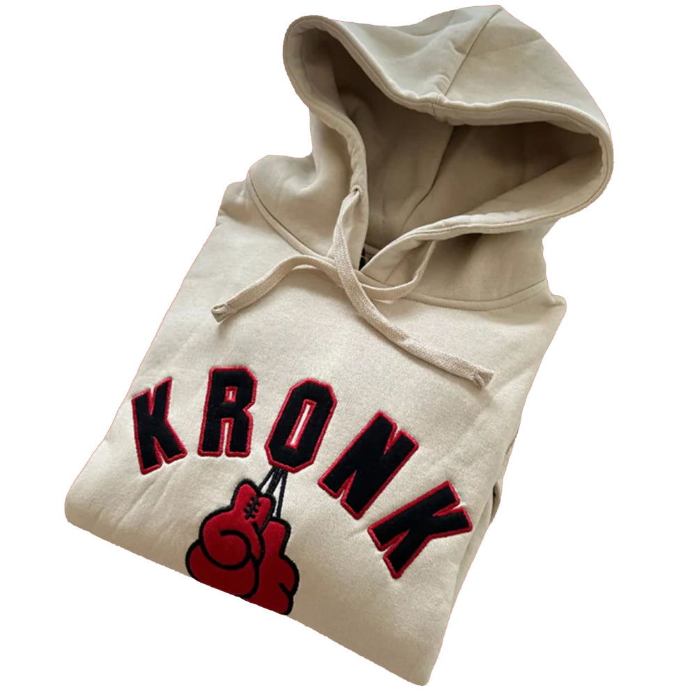 Kronk Gloves Applique Hoody Loose Fit off white