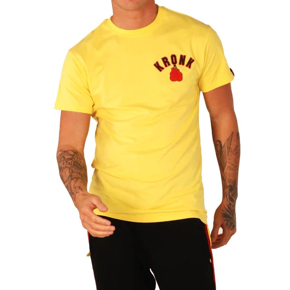 Kronk Julio Cesar Chavez Training Camp T-Shirt Yellow with kronk logo