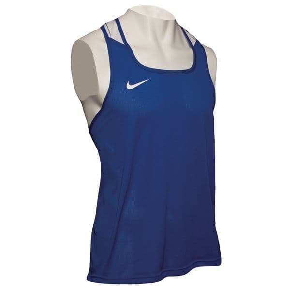 Nike Boxing Vest Blue White with white Nike swoosh