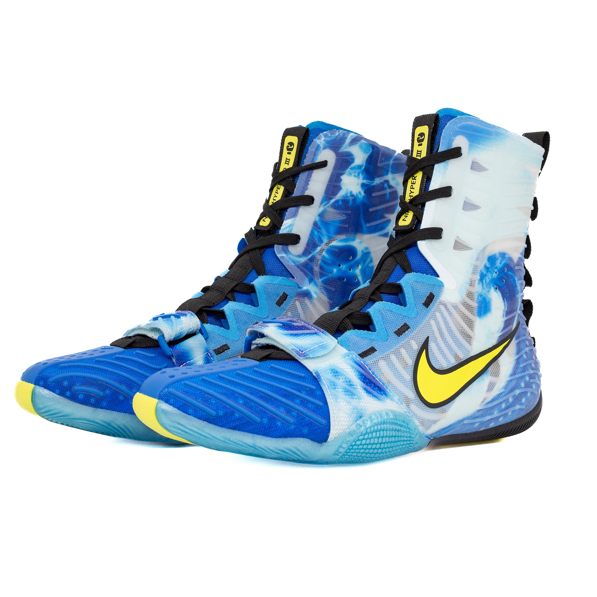 Nike Hyper KO 3 SE Boxing Boots Blue/yellow water design