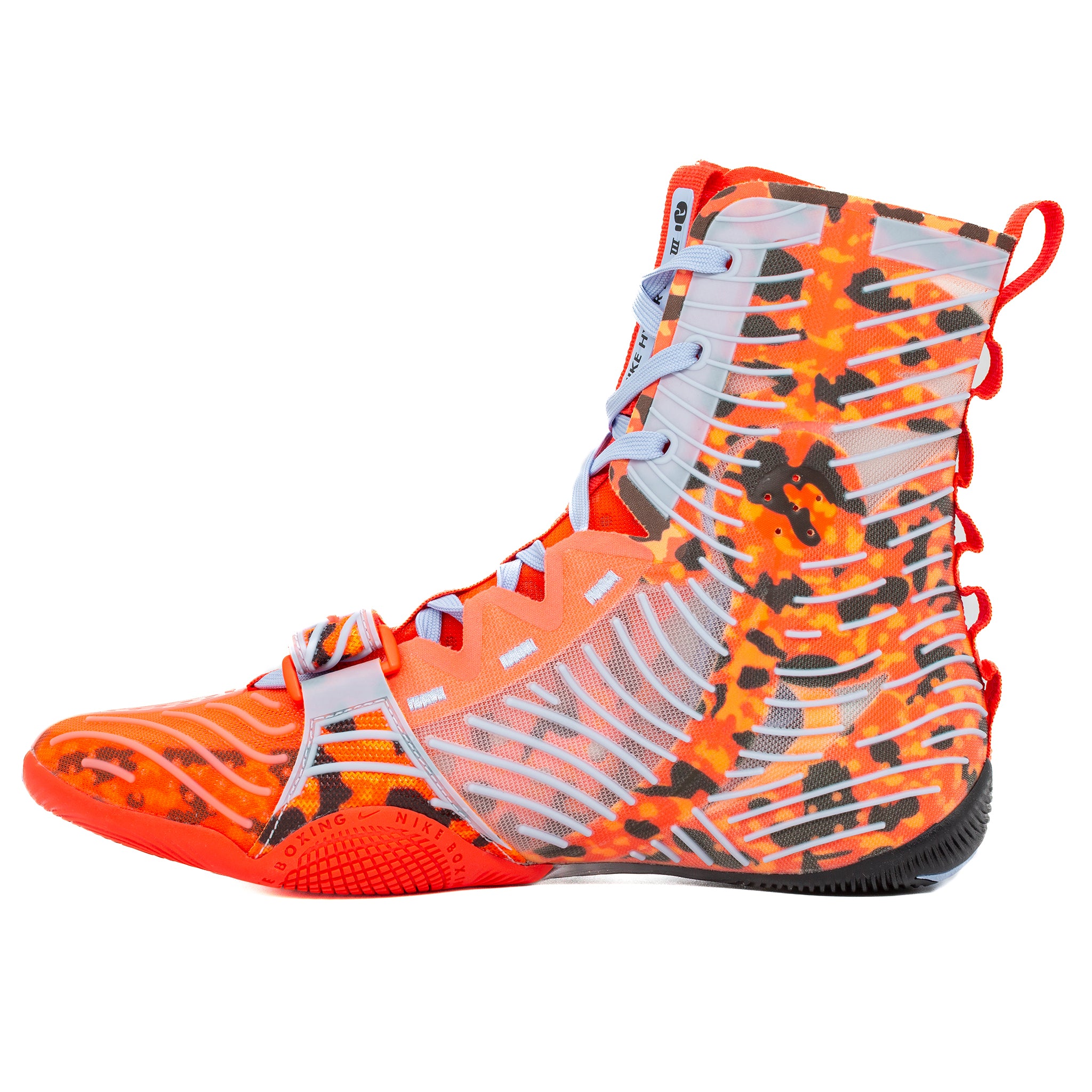 Nike Hyper KO 3 SE Boxing Boots orange black bright crimson dart frog design