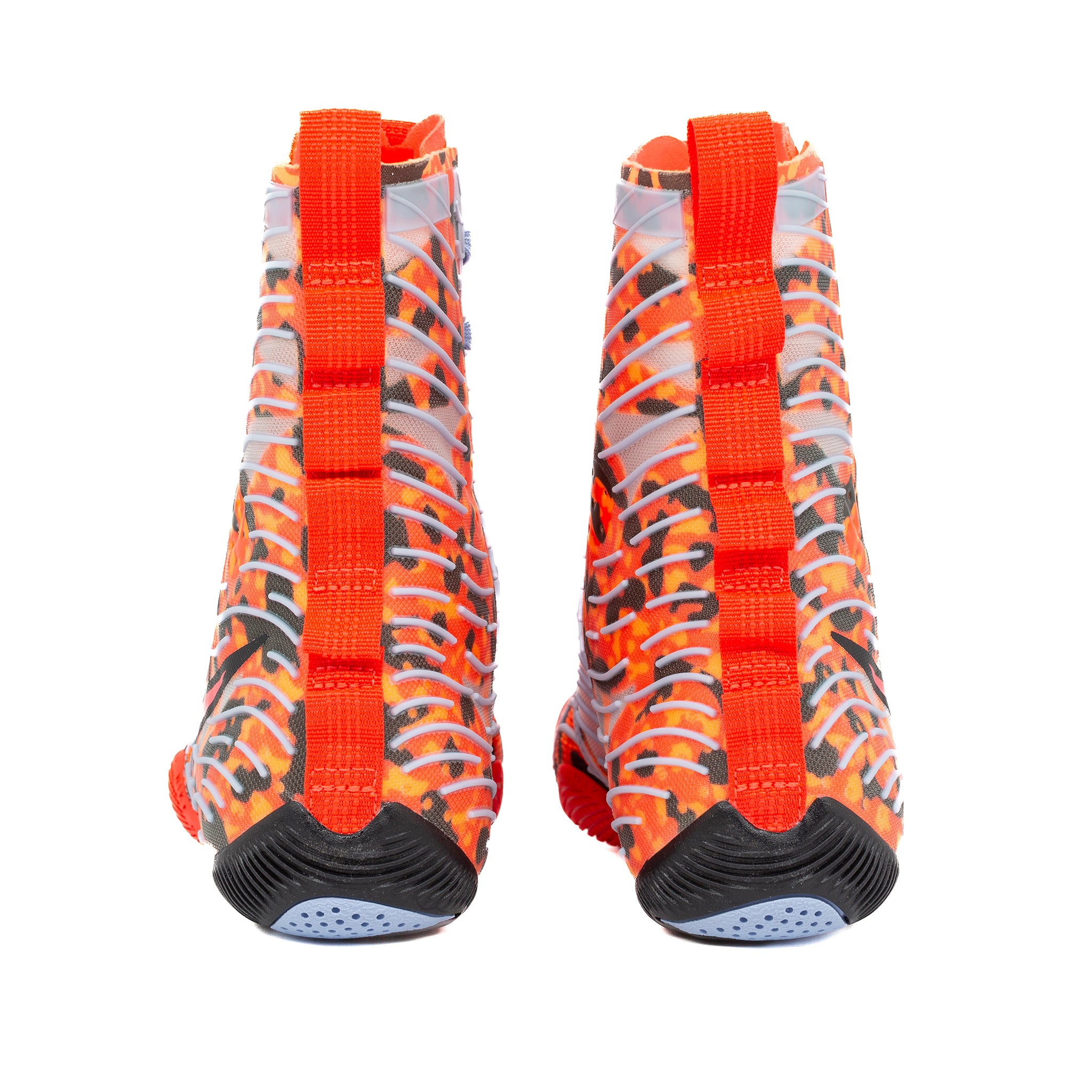 Nike Hyper KO 3 SE Boxing Boots orange black bright crimson dart frog design