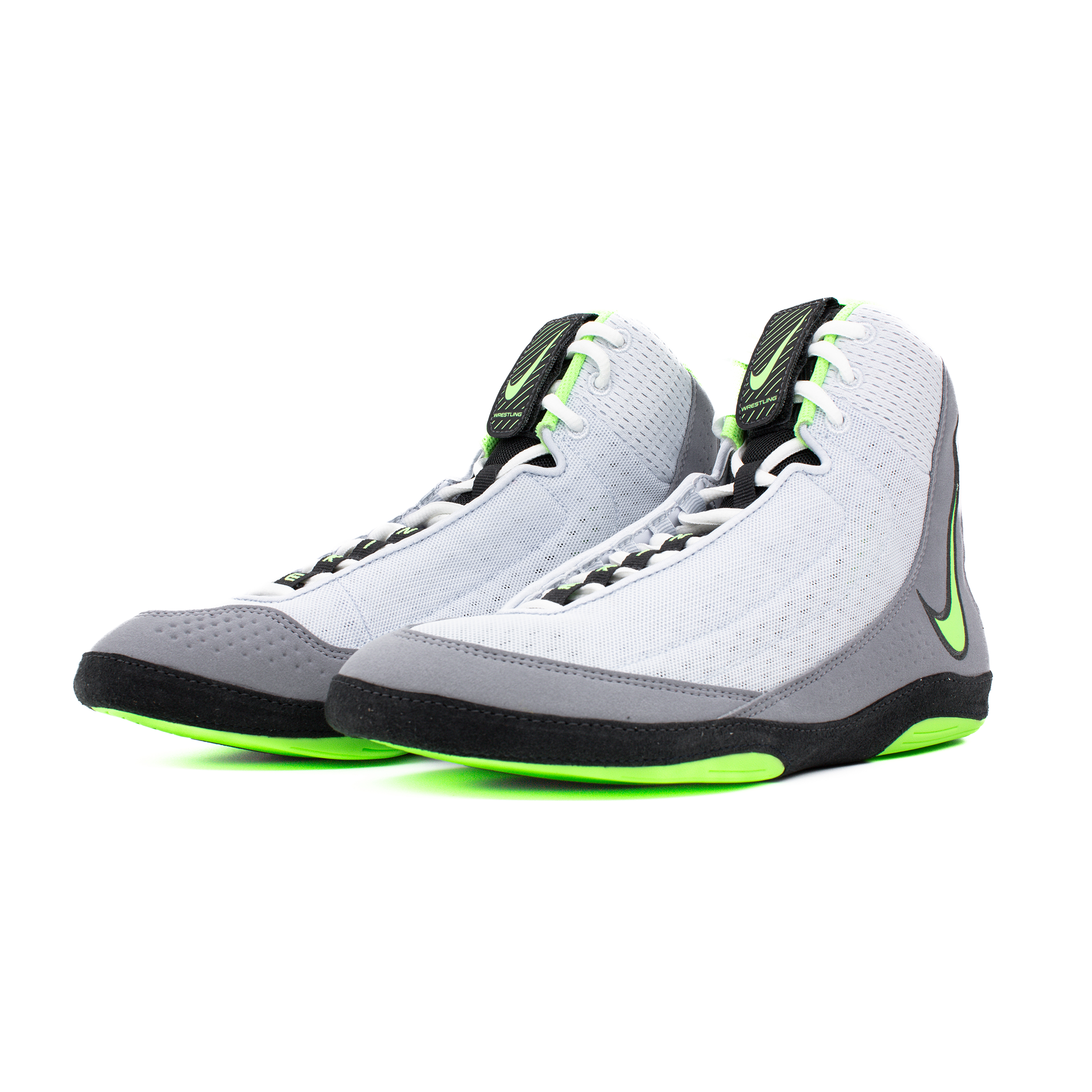 Nike Inflict 4 Wrestling Boots Grey Green White
