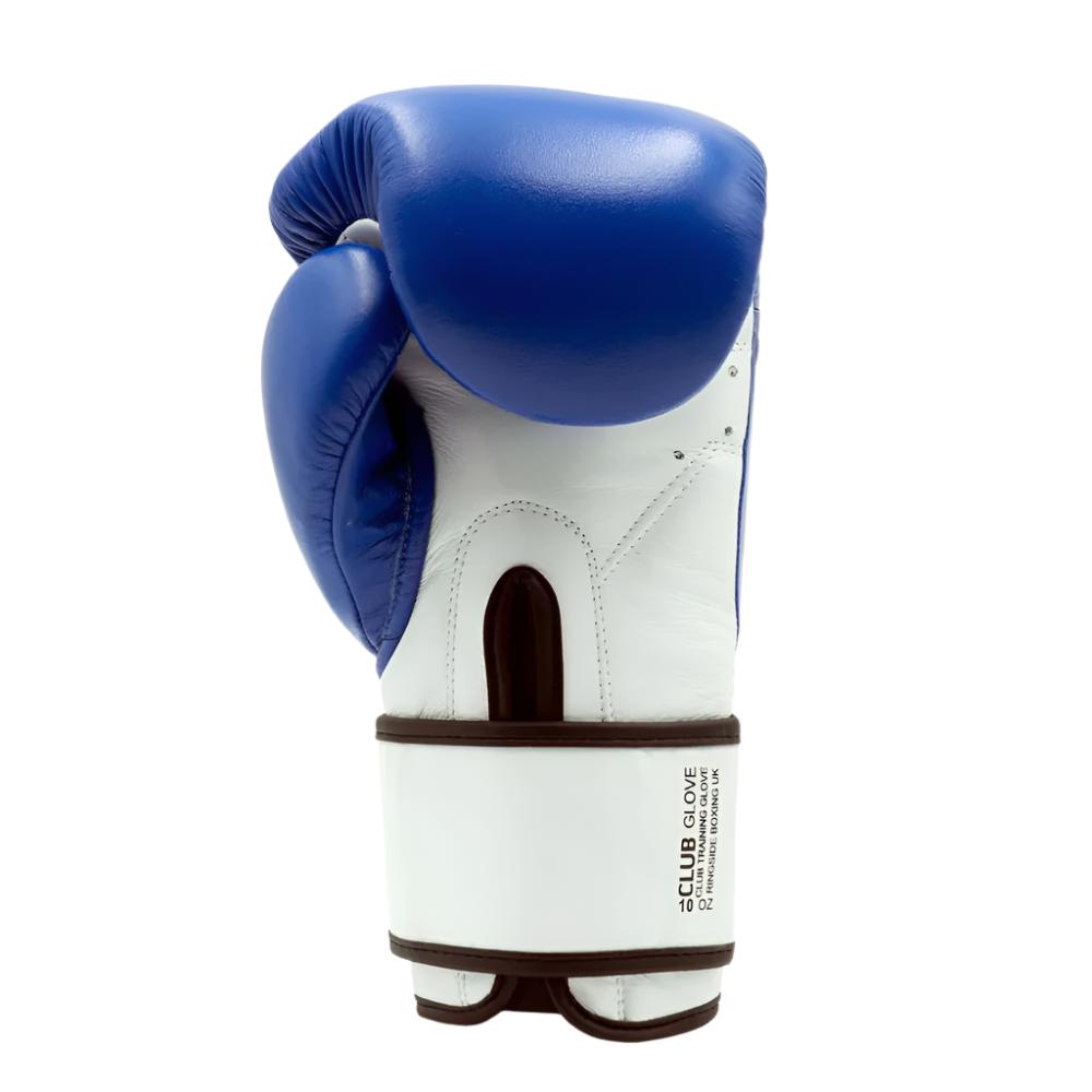 Ringside Club gloves Blue with white Ringside logo and strap