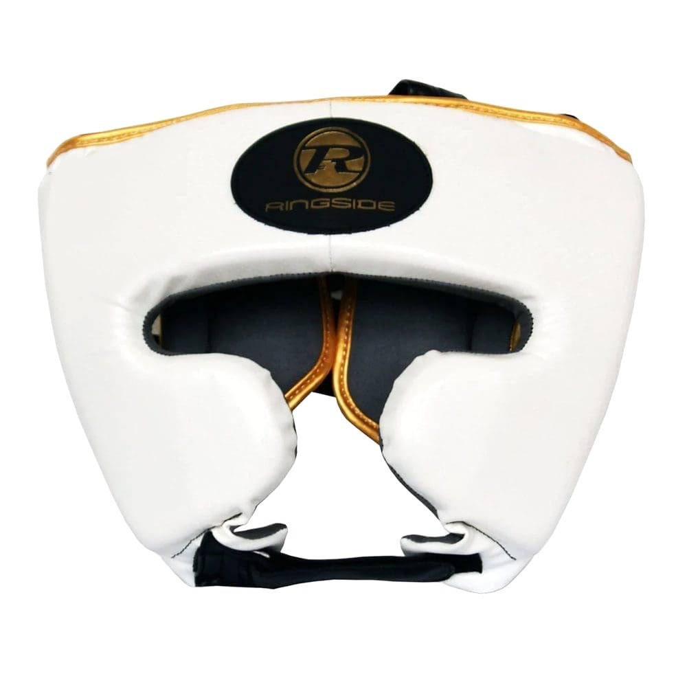 Ringside Pro Fitness Cheek Protection Head Guard white with gold