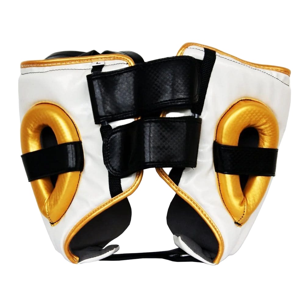 Ringside Pro Fitness Cheek Protection Head Guard white with gold