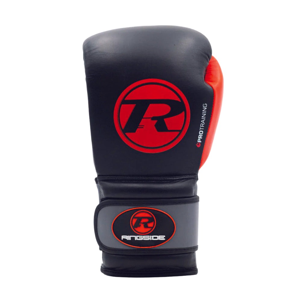 Ringside G2 Pro Training Gloves black with red boxing gloves and red Ringside logo