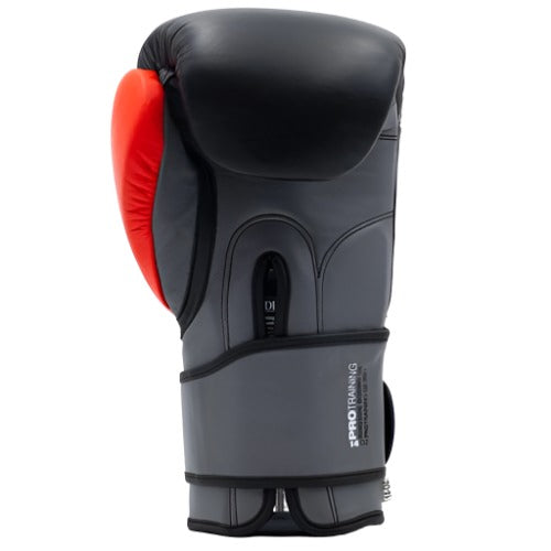 Gants De Boxe Ringside Pro Training G2 – Cuir Premium Orange/Gris – Protection 3 Couches – Sangle Croisée – Entraînement & Sparring