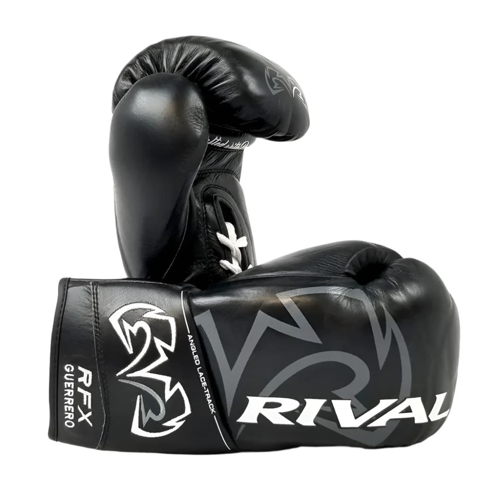 Rival RFX Guerrero Pro Fight Gloves SF-H black with white Rival Boxing glove