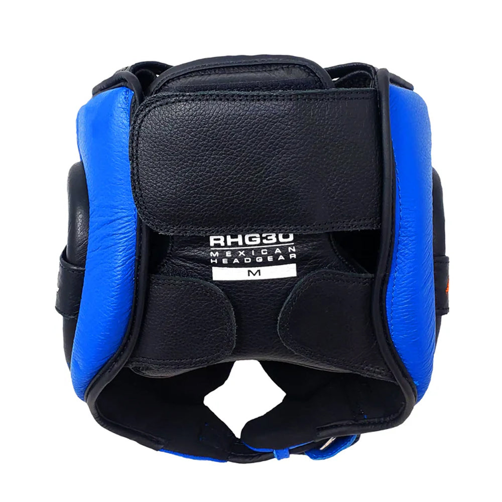 Rival RHG30 Mexican Headgear Blue rear view of straps