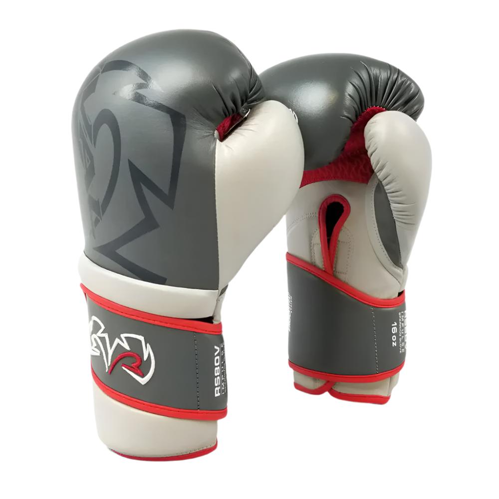 Rival RS80V Sparring Gloves grey with white and red