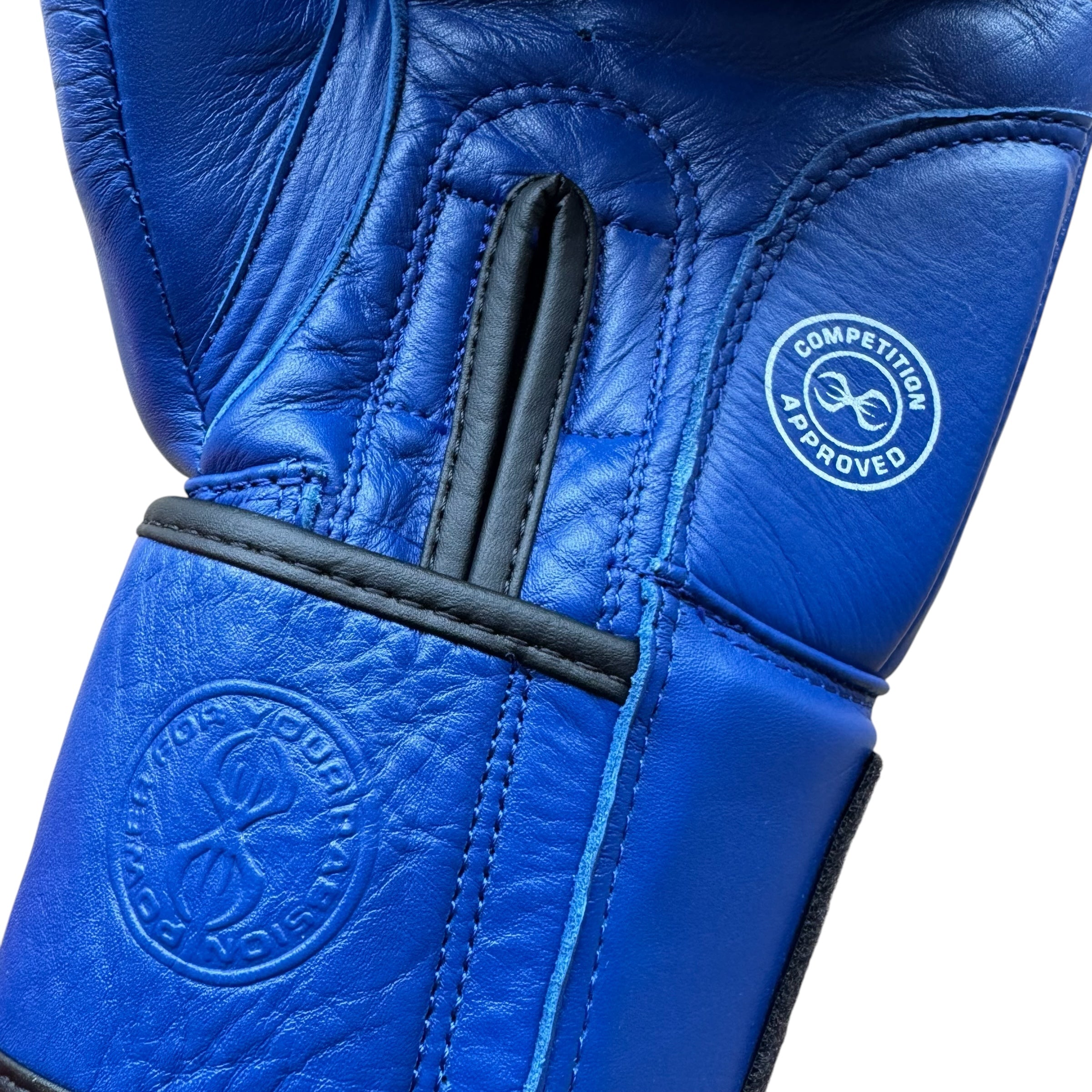 Sting Competition Approved Boxing Gloves blue inside palm with Competition Approved logo