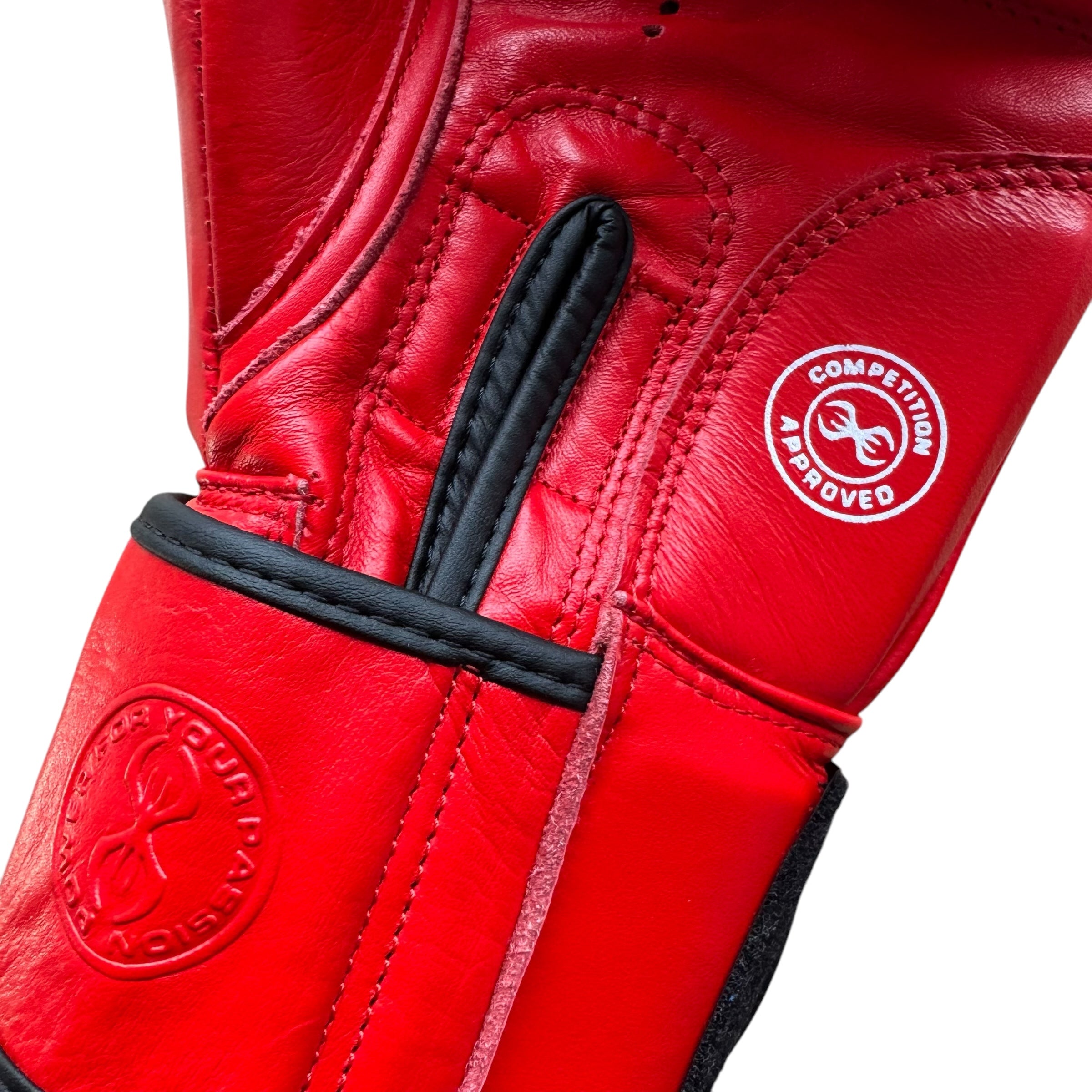 Sting Competition Approved Boxing Gloves red inside palm with Competition Approved logo