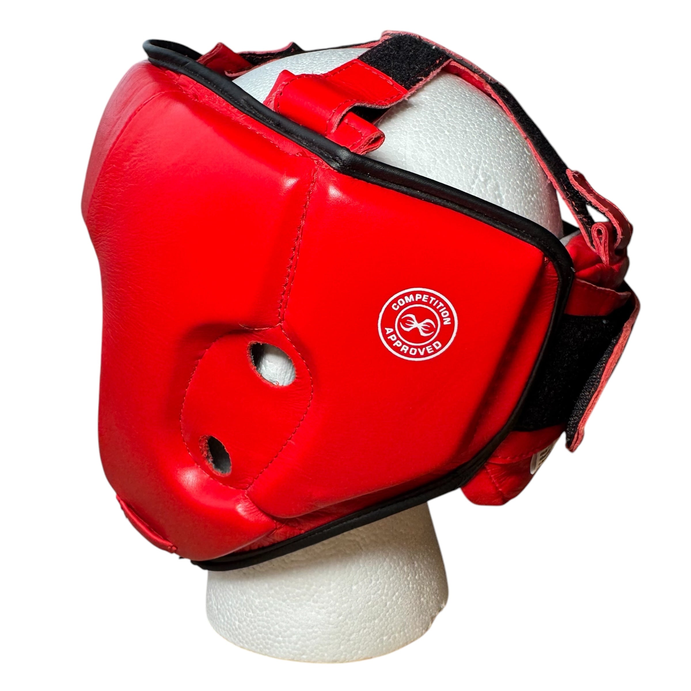 Sting competition Approved Head Guard side view with Competition Approved logo